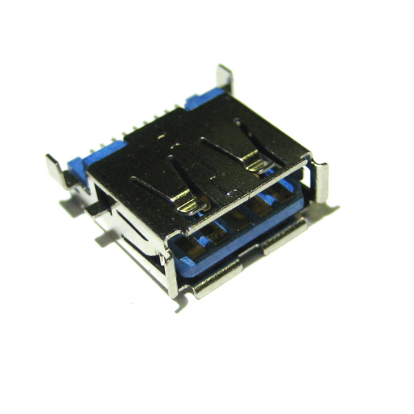 Разъём USB 3.0 тип A на плату, утопленный SMD (для ноутбуков)