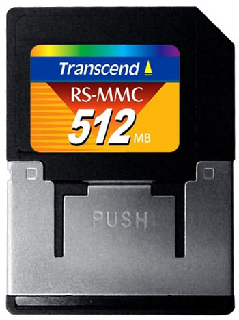 RS-MMC card 512mb Transcend